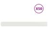 vidaXL Rabattkanter 50 st vit 10x103 cm kallvalsat st&aring;l