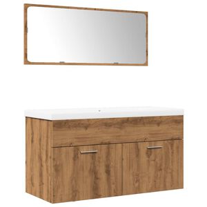 vidaXL Badrumsm&ouml;bler set 3 delar artisan ek konstruerat tr&auml;