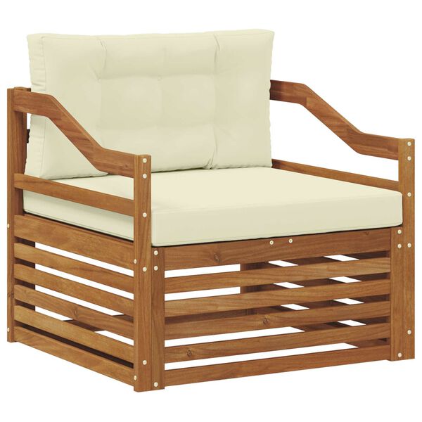 vidaXL Utomhussoffset Massivt Akaciatr&auml; Naturf&auml;rg