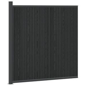 vidaXL St&auml;ngselpanel WPC och aluminium Svart
