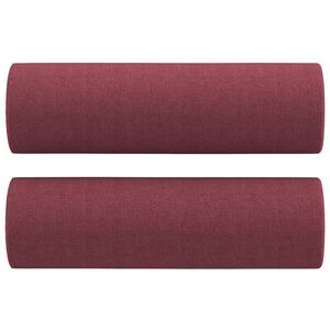vidaXL Prydnadskuddar 2 st vinr&ouml;d &Oslash;15x50 cm tyg