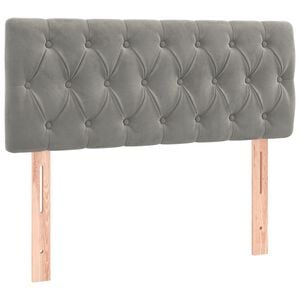 vidaXL S&auml;nggavel ljusgr&aring; 90x7x78/88 cm sammet