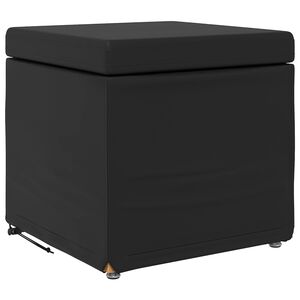 vidaXL Pall Svart 41 x 41 x 40 cm Konstl&auml;der och konstruerat tr&auml;