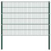 vidaXL Staketpanel med stolpar j&auml;rn 176,5x120 cm gr&ouml;n