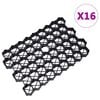 vidaXL Gr&auml;sarmering 16 st svart 60x40x3 cm plast