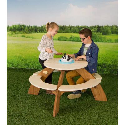 AXI Picknickbord för barn Orion brun och vit A031.024.00