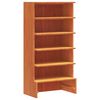 vidaXL Skohylla vaxad brun 52x30x104 cm massiv furu