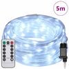 vidaXL Ljuslina med 120 LED-lampor Kall Vit 5 m PVC