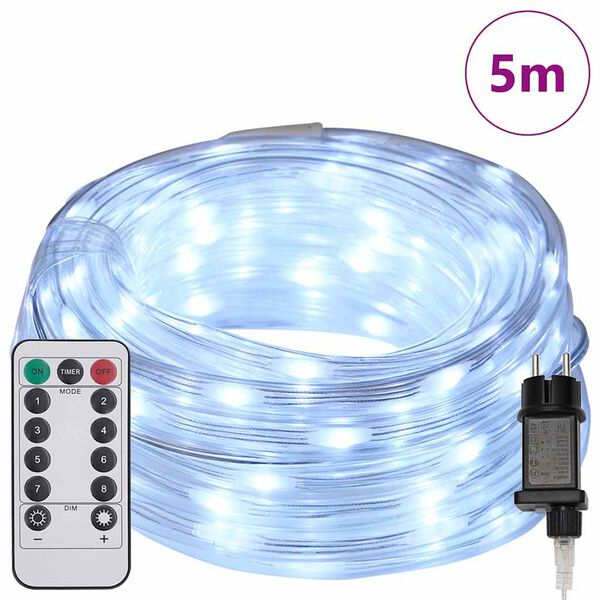 vidaXL Ljuslina med 120 LED-lampor Kall Vit 5 m PVC