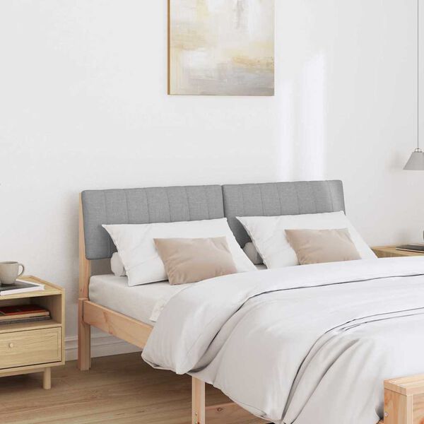 vidaXL Kl&auml;dd s&auml;nggavel Ljusgr&aring; 135 cm Massiv furu