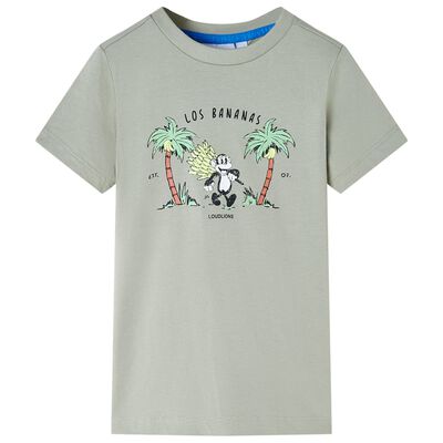 T-shirt för barn ljus khaki 92