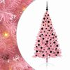 vidaXL Konstgjord F&ouml;rbelyst Julgran Rosa 180 cm PVC