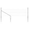 vidaXL Staket med stolpar Silver 0.8 x 50 m PVC-belagd stål