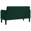 vidaXL Loveseat soffa m&ouml;rkgr&ouml;n 109 cm sammet