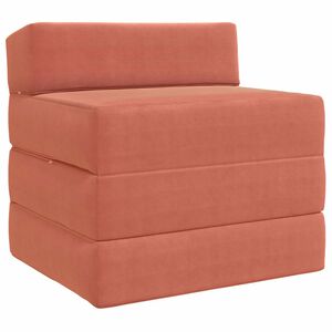 vidaXL F&auml;llbar Soffbed R&ouml;d orange 200 x 70 x 15 cm Kordread tyg