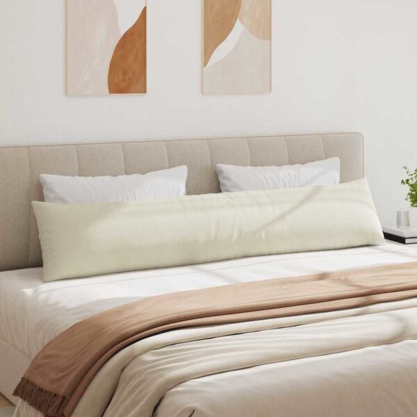 vidaXL Sofakuddar 2 pcs Kräm 200 x 40 cm Kordread tyg