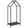 vidaXL Vedst&auml;ll svart 40x25x90 cm kallvalsat st&aring;l