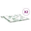 vidaXL Stolsdynor 2 st bladm&ouml;nster 40x40x3 cm tyg