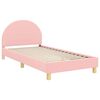 vidaXL Barns&auml;ngram med s&auml;nggavel Rosa 80 x 200 cm Boucl&eacute;