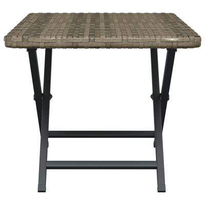 vidaXL Hopfällbart bord grå 45x35x32 cm konstrotting