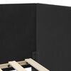 vidaXL H&ouml;rn S&auml;ngram Svart 90 cm x 200 cm Polyester och plywood