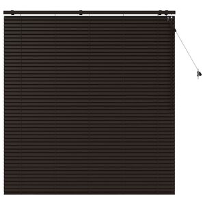 vidaXL Persienn M&ouml;rkbrun 150 x 160 cm 35 mm Massivt Paulownia-tr&auml;
