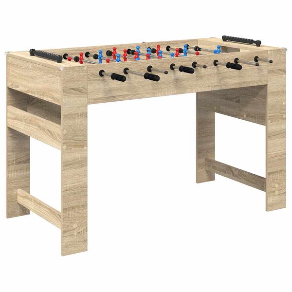 vidaXL Foosballbord Sonoma-ek 125 x 60,5 x 80 cm Konstruerat tr&auml;