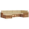 vidaXL Utomhussoffset med kudde 6 pcs Naturlig och Beige