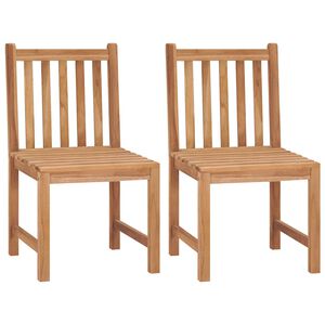 vidaXL Tr&auml;dg&aring;rdsstolar 2 st massiv teak