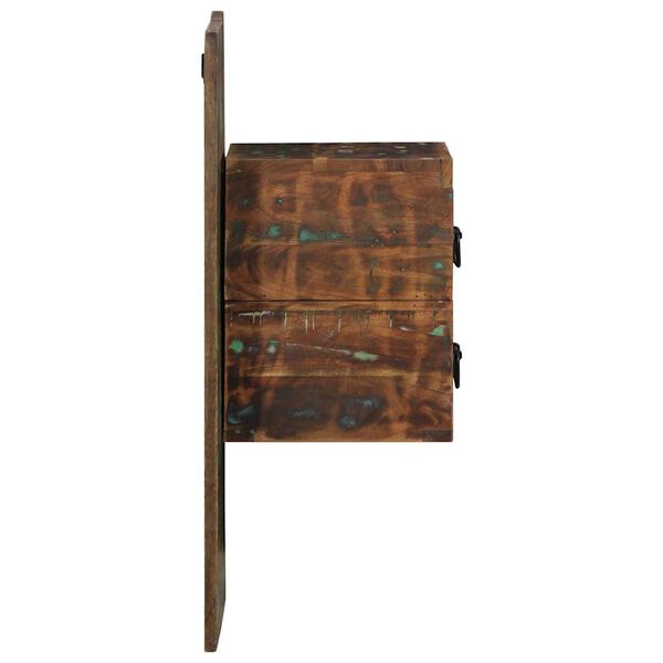 vidaXL S&auml;ngbord flerf&auml;rgad 60x32x80 cm massivt &aring;tervunnet tr&auml;