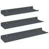 vidaXL Flytande hylla V&auml;ggmonterat 3 st Antracit 40 x 9 x 2,5 cm St&aring;l