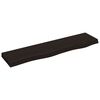 vidaXL V&auml;gghylla m&ouml;rkbrun 80x20x4 cm behandlad massiv ek