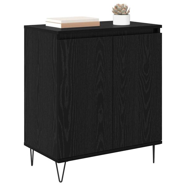 vidaXL Sideboard Svart Ek 60 x 35 x 70 cm Konstruerat tr&auml;