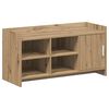 vidaXL Skosk&aring;p 100 x 39,5 x 51 cm Konstruerat tr&auml; Artisan-ek