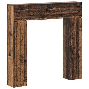 vidaXL Eldstadsram Gammalt tr&auml; 102 x 18 x 100,5 cm Konstruerat tr&auml;