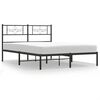 vidaXL S&auml;ngram med huvudgavel metall svart 120x190 cm