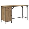 vidaXL Datorbord Artisan Ek Konstruerat tr&auml; 131 x 48 x 75 cm