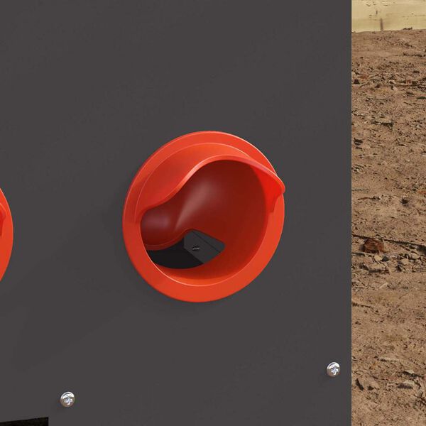 vidaXL Hönsfodertråg Svart 60.5 x 29 x 51 cm Kallvalsat Stål