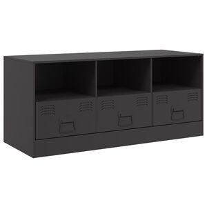 vidaXL TV-sk&aring;p svart 99x39x44 cm st&aring;l