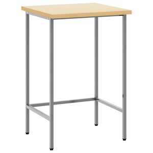 vidaXL H&ouml;rnbord Gr&aring; 55 x 55 x 85 cm St&aring;l och Ingenj&ouml;rad Tr&auml;