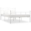 vidaXL S&auml;ngram utan madrass vit metall 120x200 cm