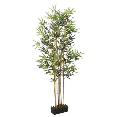 vidaXL Konstväxt bambu 368 blad 80 cm grön