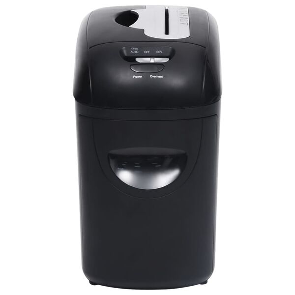 vidaXL Dokumentförstörare 10 ark mikro svart