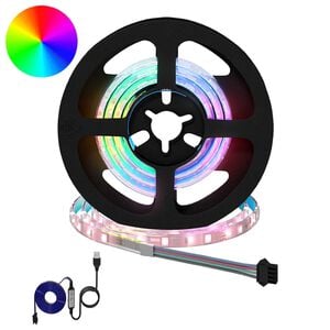 vidaXL LED Band 2 st Svart och Transparent Koppar och plast