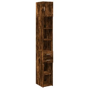 vidaXL F&ouml;rvaringssk&aring;p smalt r&ouml;kf&auml;rgad ek 30x42,5x225cm konstruerat tr&auml;