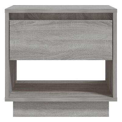 vidaXL Sängbord 2 st grå sonoma-ek 45x34x44 cm konstruerat trä