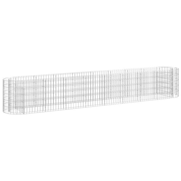 vidaXL Planteringsgabion galvaniserat järn 330x50x50 cm