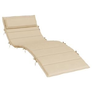 vidaXL Dyna till sols&auml;ng beige 180x60x4 cm oxfordtyg