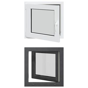 vidaXL K&auml;llarf&ouml;nster RISOR 50 x 50 cm PVC och glas Antracit