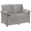 vidaXL 2-sits soffa Ljusgr&aring; 138 x 83 x 95 cm Sammet